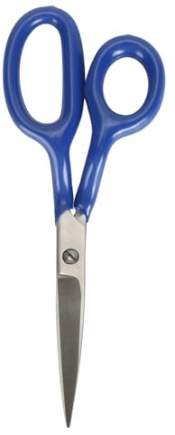 DANAIXZ Tijeras profesionales para alfombras Tijeras de pico de pato Tijeras para mechones Acero inoxidable Mango ergonómico resistente Cuchillas afiladas Herramienta de corte mult (Azul)