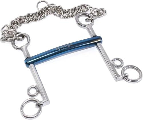 ByLynga Sky Pelham Dressurgebiss aus Süßes Eisen mit Stange, 125 mm – Kandarengebiss für Pferde – Pelham Bit Gebiss aus Sweet Iron – Präzises Pferdegeschirr für Training und Wettkampf