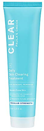 Paula's Choice CLEAR Daily Skin Clearing Cream, All Over Face Acne Treatment with Benzoyl Peroxide, Treats and Prevents Mild to Severe Acne & Breakouts, Fragrance-Free, 2.25 fl oz