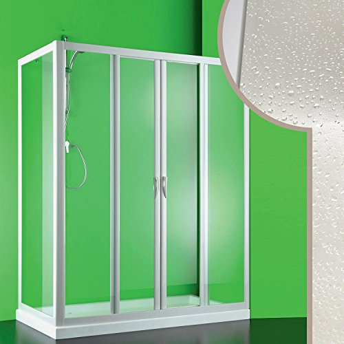 Cabine douche 80x120 CM en acrylique mod. Mercurio 2 avec ouverture centrale