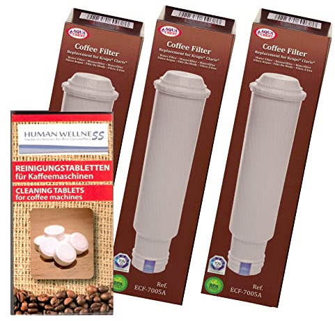 3 x Filterpatrone für alle Krups Melitta Nivona Kaffeevollautomaten + 10 Reinigungstabletten