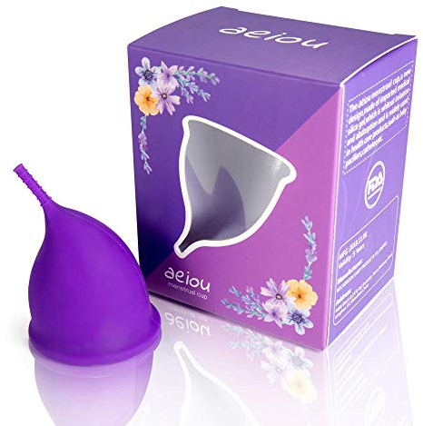 Menstruationstasse, Flexible Weiche Bequeme Menstruationstasse und Wiederverwendbare Feminine Mondtasse aus Medizinischem Silikon