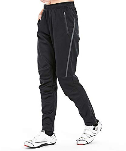 CATENA Damen Outdoor Winddichte Fahrradhose Winter Fleece Thermo Athletic Lange Hose für Schnee Laufen Wandern