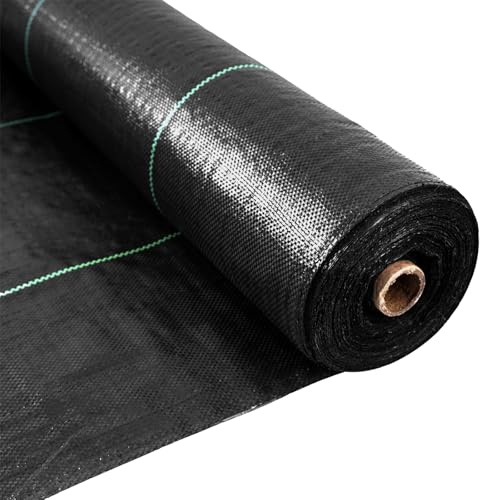 EXTRAEASY Weed Barrier Fabric 3.2oz Heavy Duty - 3ft x 300ft Landscape Fabric | Easy Install & Rugged Plastic Ground Cover Weed Barrier with UV Protection for Gardens, Landscaping Fabric
