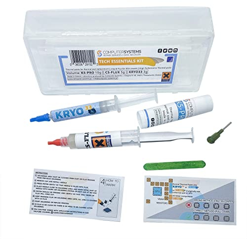 Tech Essentials KIT K5 PRO KRYO33 3g, CS-Flux 5g, K5 PRO 10g Kompatibel mit Apple iMac, Asus ROG, Acer Nitro, MSI Laptops, RTX 3080, PS4, Nintendo Switch, XBOX, CSGR