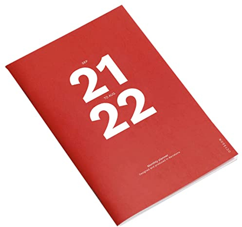 Octàgon Design A4 Monatsplaner (September 21 bis Ago22), rot, PL1162.22