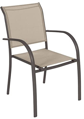 Hespéride - Silla de jardín apilable Piazza Lin & Tonka - 56 x 65 x 88 cm - Aluminio Resistente a la oxidación - Mobiliario de Exterior para Patio