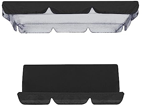LOVIVER Patio Swing Canopy Replacement, 3 Seater Garden Swing Seat Canopy Cover for Indoor Outdoor Canopy Furniture
