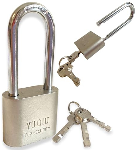 Lucchetto Grande con Chiavi 4x9cm in Ferro per Cancello Portone Garage