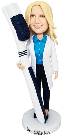 mydedor Benutzerdefinierte Wackelkopf-Figur, personalisierte Figur, Geburtstagsgeschenke für Büro, Auto, Armaturenbrett, Sammlerstück, Puppe für Freund, Vater, Mutter, Chef, Familie, exquisite Details