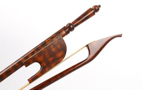 WUQIMUSC Arco para violín 4/4 de madera de serpiente, estilo barroco, ligero, bien equilibrado, pelo de caballo natural (tornillo largo)