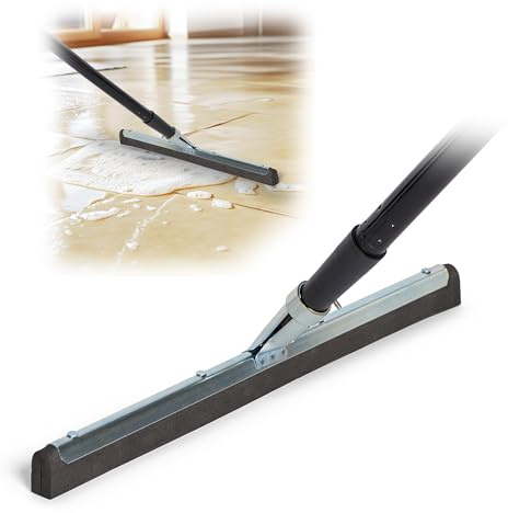 Novaliv Wasserschieber Bodenabzieher 45cm mit Stiel 137 cm Duschabzieher Abzieher Dusche Boden Abzieher Fenster Profi Wasser Abzieher Schieber für Boden Wasserabzieher Terasse Boden Pool