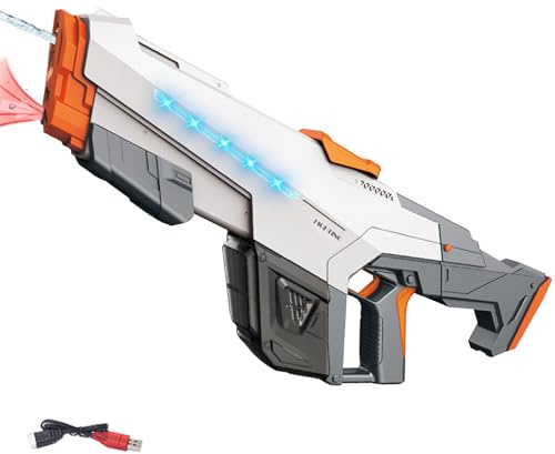 Pistola ad acqua elettrica potenziata,Pistole ad Acqua Potenti a Lunga Distanza,Pistola ad Acqua Auto Aspirazione,Pistole ad Acqua Elettriche,Pistola ad Acqua Elettrica per Bambini e Adulti
