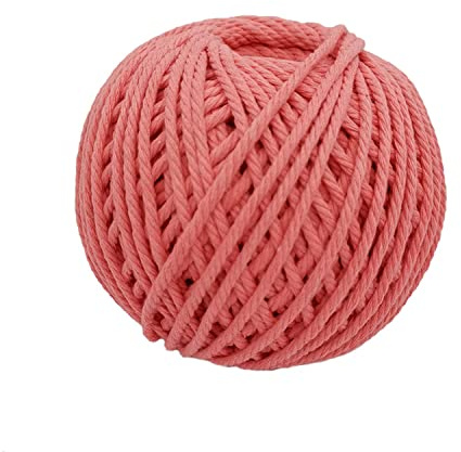 Cordel De Jardín Cordón De Algodón Suave Y Fuerte De 3 Mm, Cuerda De Algodón Colorida Longitud 100 M Adecuado for Manualidades De Bricolaje Jardinería Hamaca Decoración del Hogar,Rojo ( Color : Dark P