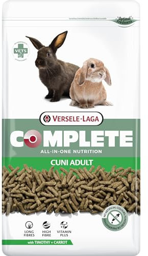 VERSELE-LAGA - Complete Cuni Adult - Pienso extrusionado Todo en uno Rico en Fibra para Conejos (Enanos) - 3 kg