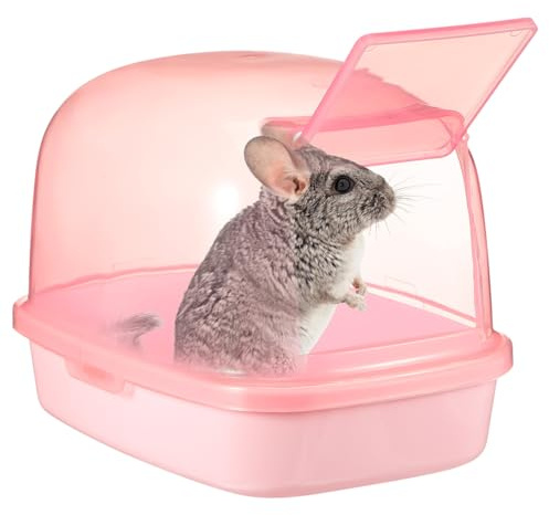 INOOMP Hamster Sandbad Kunststoff Badewanne Transparent Langlebig Wiederverwendbar Hamster Badezimmer Sauna Raum Mit Abgerundeter Form Für Kleintiere Wie Chinchilla Rennmaus Meerschweinch