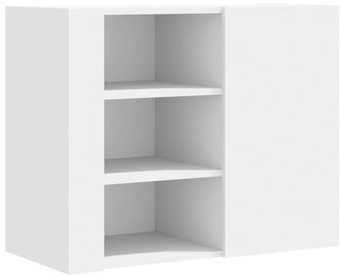vidaXL Väggskåp vit 75x35x60 cm konstruerat trä, hängskåp, väggförvaring, väggförvaringsenhet, flytande skåp, väggmonterat badrumsskåp