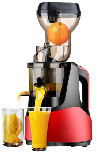 Máquinas exprimidoras, 150W 1L 82MM Boca Ancha Máquinas exprimidoras de Alto Rendimiento de Jugo, Tecnología de Limpieza rápida, Exprimidor Lento para Frutas y Verduras Enteras, Servicio Directo