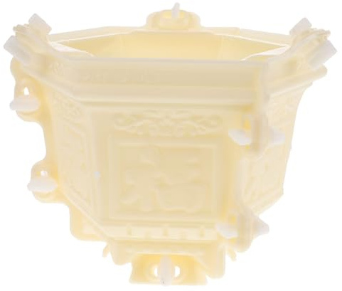 ANDRESLAD Molde para Macetas De Plástico Abs Grueso Estilo Europeo para Jardín y Bonsái, Molde Reutilizable Hexagonal 20 Cm para Manualidades De Bricolaje y Cultivo Decorativo