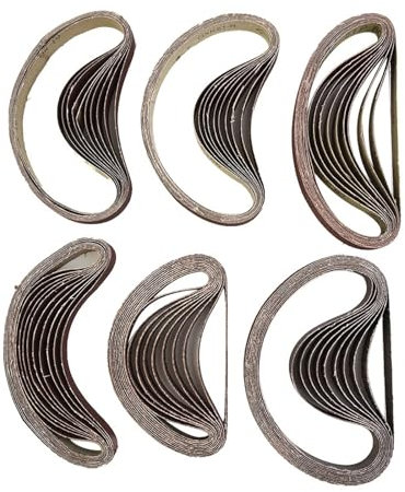 WENYOG Bandas de lijad 60 Bandas de Lijado de 13 x 457 mm, Grano 40/60/80/120/180/240, for limas eléctricas, Piezas de Herramientas eléctricas para Esmerilado, Afilado y desoxidación