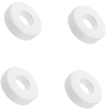 Toddmomy 4pcs Pool Ladder Escutcheons Covers White Pool Ladder Escutcheons Plate Caps for Inground Handrail Tubing Protection