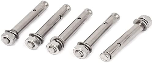 Boulons d'expansion, Boulon d'expansion, vis d'expansion, vis taraudeuses, M8x80mm en acier inoxydable écrou hexagonal en vedette efficacité fiable manchon d'ancrage boulons d'expansion attaches 5 piè