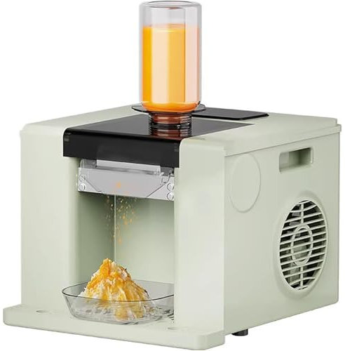 Mini Snow Ice Maker, 60Kg / Day Rasoio Elettrico Snow Cone, con Secchi da 750ml, Macchina del Ghiaccio del Fiocco di Neve, Pulizia Automatica con Un Clic, per Negozi di tè al Latte, Casa