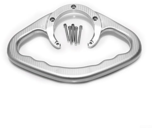 Besttoolifes Mango de seguridad para tanque de pasajeros de motocicleta, mango de aleación de aluminio CNC, para Yamaha FZ1 FZ6 R1 R6 (plata)