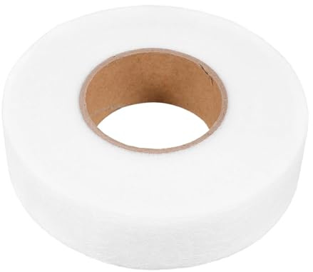 KHDULQ Saumband zum Aufbügeln Waschfest 30 mm x 64 m Waschbar bis 40°C Bügelband Hose Kürzen Kleidung Ohne Nähen, Einfach Aufbügeln für das Nähen von Stoffen, Hosen, Vorhängen, Kleidung (Weiß)