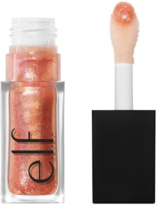 e.l.f. Glow Reviver Plumping Lip Oil, getöntes Lippenöl mit aufpolsternder Wirkung und Hochglanz-Finish, mit Jojobaöl, vegan und tierversuchsfrei, Apricot Feelings