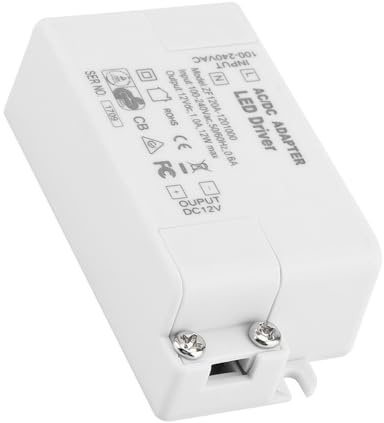Fockety Transformador de Interruptor de CA de 12 V de Fuente de Alimentación LED a DC para la Luz de Tira LED, Protección Incorporada para MR11 / G4 / MR16 / GU5.3 Bulbas de 12V (12W)