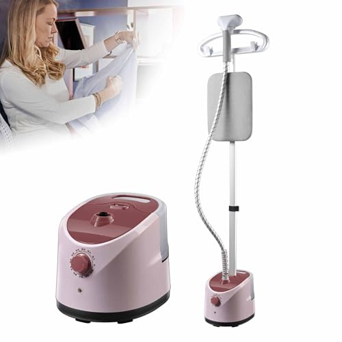 Vapor de prenda de pie profesional con tanque de agua de 1.8L, 90 minutos de vapor continuo, para ropa, cortinas, trajes, vestidos de novia, sofás