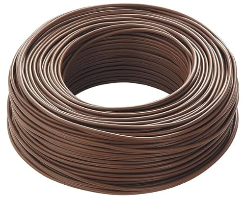 FS17 Cavo Elettrico Unipolare, Isolante per Impianti Casa e Aziende, Marrone, 100 Metri, 2,5 mm, Matassa Professionale