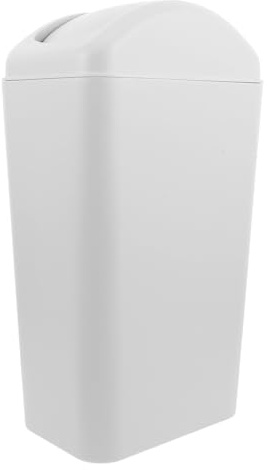 MUELODSIC Cubo de Basura Pequeño con Tapa Abatible de Plástico Blanco Capacidad 8 Litros Diseño Compacto para Baño Cocina y Espacios Reducidos Contenedor Hermético Antiólor Fácil