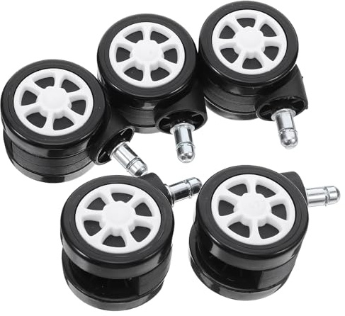 NOLITOY 5 pièces Roulettes de Rechange pour Chaise de Bureau Roulettes Pivotantes Antidérapantes Roues Robustes pour Sols Durs Mobilité Fluide et Protection des Meubles