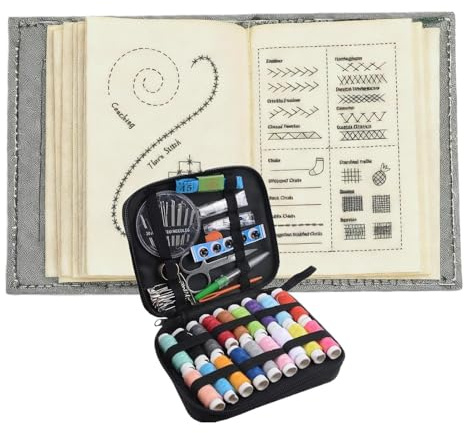 Generisch Stickbuch Set, Embroidery Stitche Book, Sticknadel Leitfaden Mit 143 Stichen, Nähübungsanleitung, Für Anfänger, Fortgeschrittene, Erwachsene, Hobbybastler, Familien, Stricker, Weber