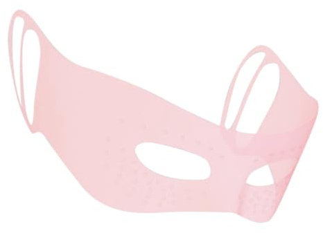STOBAZA Mascarilla Fijadora de Silicona para Ojos Reutilizable, Almohadilla de Masaje Ocular Diseño Ergonómico, Color Rosa, Antideslizante para Aliviar Fatiga y Ojeras en Cuidado Personal