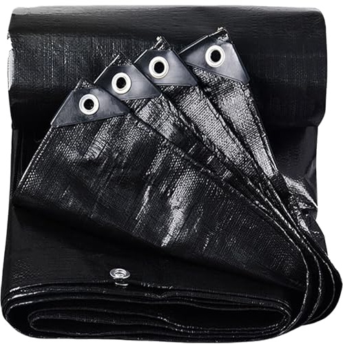 Lona Impermeable Exterior 1.3 x 1.8 m Lonas para Piscinas 160 G M², Resistente a Los Rayos UV Protección Invernal Multiusos Duradera para Jardín, Piscina y Remolque, Negro
