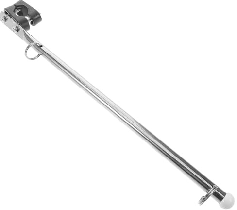 JECOMPRIS Mât de Pavillon Marin en Acier Inoxydable pour Petit Bateau Kit de Fixation Rambarde et Accessoires pour Pêche la Traîne