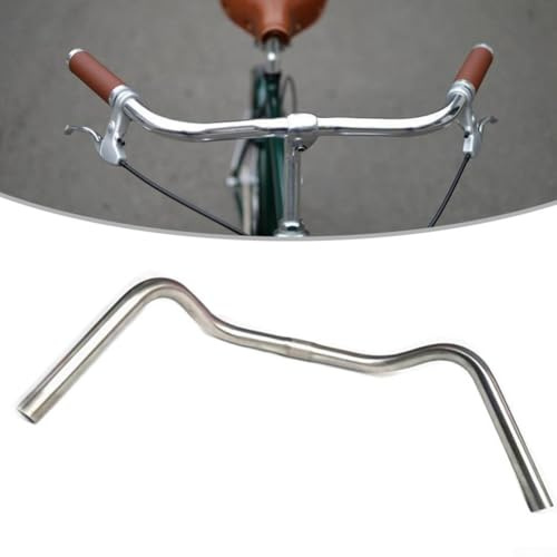 LatoYard Edelstahl Trekking Comfort Lenker für Fahrrad, 560 mm Breite, 25,4 mm Vorbau-Passform, Allrounder-Stil