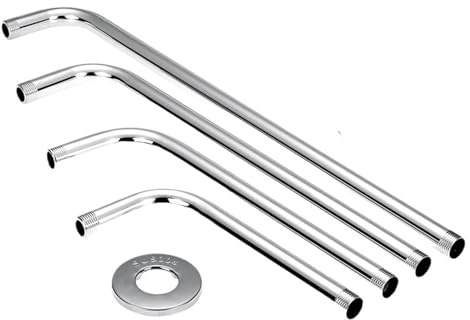 ExtensióN Del Brazo De La Ducha Brazo De Extensión De Cabezal De Ducha De Acero Inoxidable, Tubo Montado En La Pared, Tubo De Ducha De Lluvia(23 CM)