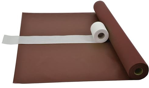 Sensalux Kombi-Set 1 Tischdeckenrolle 1,5m x 25m braun + Tischläufer 15cm weiß