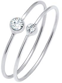 Elli Damen Ring Set Elegant Basic mit Kristallen