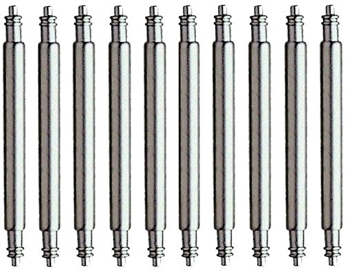 10 Stück 18mm Eichmüller Edelstahl Federstege 1,3mm Durchmesser für Uhren Armbänder
