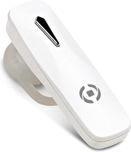 Celly BH10 Smart Audio Auricolare Bluetooth Utilizzabile su Entrambe le Orecchie, Chiamate e Musica, 3 Ore di Autonomia, Bianco