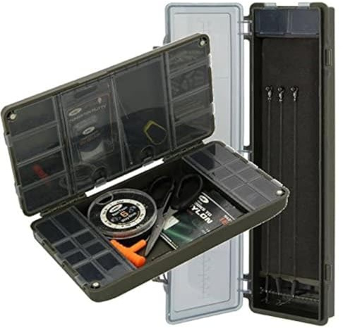 NGT Angelgerätebox System für Terminal Tackle + steifer Rig-Koffer Karpfen XPR 'leer'