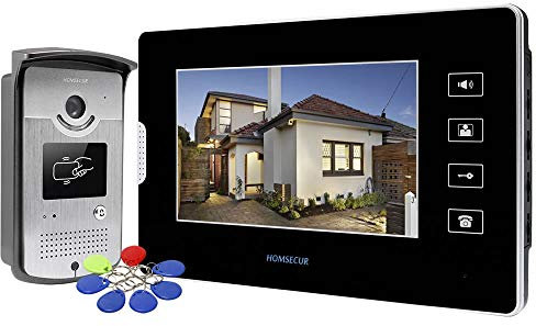 HOMSECUR 7’’ Touch-Button LCD Video Door Bell Intercom with One Button Unlock (HDS Series XM704-XC001)