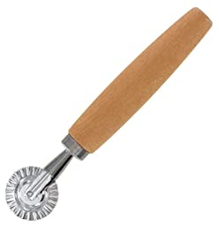 Fackelmann, rotella tagliapasta, 16 cm - Ø 3 cm, Sybaris, manico in legno. (Quantità: 1 pezzo)