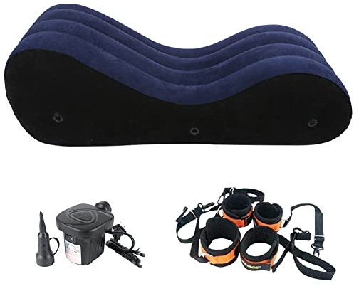 Roluck Handschellen Sex Bett Aufblasbares Kissen Aufblasbare Matratzen Lendenkissen mit Elektrische Pumpe Sex Sofa Bett für Paare Sexmöbel