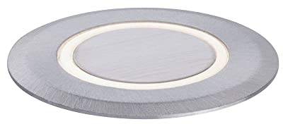 Paulmann 94363 luminaire d'extérieur LED encastré sol IP65 rond incl. 1x2 watts Acier inox. brossé lampe d'extérieur Acier inoxydable, plastique 3000K